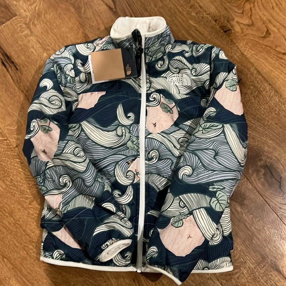 NWT THE NORTH FACE REVERSIBLE MOSSBUD INSULATED JACKET GIRLS'